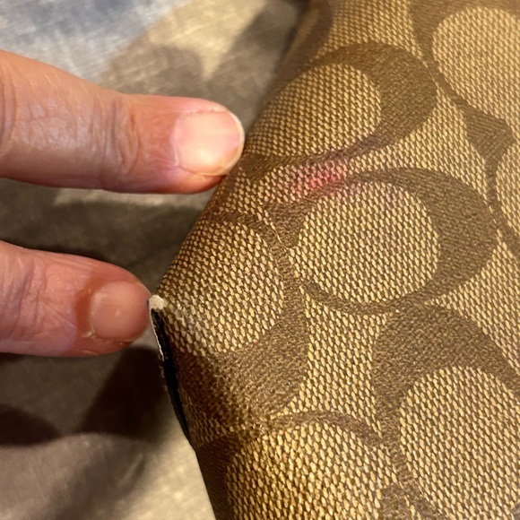 Coach Pac-Man Large Tote Reversible Coated Canvas Blue Stripe - Picture 6 of 12